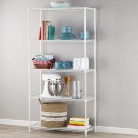 36"W x 16"D x 72"H 5-Tier Wire Shelving Unit