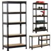 27.6"Wx12"Dx59"H 5 Shelves; Black