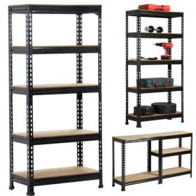 27.6"Wx12"Dx59"H 5 Shelves; Black