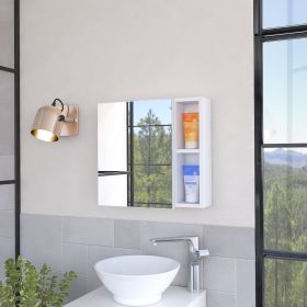 Myrick 2-Shelf Medicine Cabinet with Mirror White