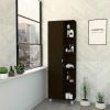 Portland 5-Shelf Tall Cabinet Black Wengue