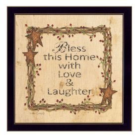 "Bless this Home" By Linda Spivey, Printed Wall Art, Ready To Hang Framed Poster, Black Frame