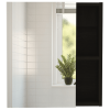 Whirlwind 1-Shelf Rectangle Medicine Cabinet with Mirror Black Wengue