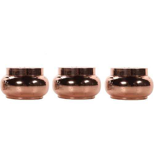 Hosley Set of 3, 6 oz. Rose Gold Afternoon Tea Filled Candle with Lid Hosley Set of 3, 6 oz. Rose Gold Afternoon Tea Filled Candle with Lid