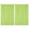 2 pcs W54*L84in Outdoor Patio Curtain/Green Glow