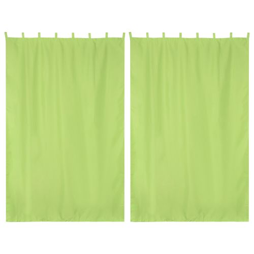 2 pcs W54*L84in Outdoor Patio Curtain/Green Glow