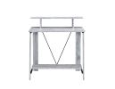 Nypho Writing Desk; Antique White & Black Finish YJ