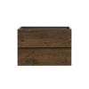 Alice-30W-105,Wall mount cabinet WITHOUT basin,Walnut color,With two drawers