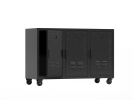Metal Storage Cabinet with Wheels,Garage Storage Cabinet with 3 Doors ,Sturdy and Durable Heavy Duty Utility Storage Cabinet for Office/Kitchen/Pantry