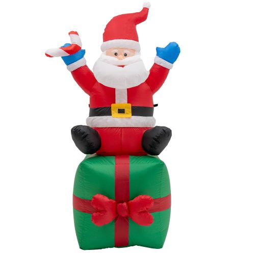 Foot Christmas Inflatable Santa Claus Outdoor Decorations with Build-in LED Lights, Waterproof Xmas Family Inflatable Decor for Yard Lawn Garden Home Foot Christmas Inflatable Santa Claus Outdoor Decorations with Build-in LED Lights, Waterproof Xmas Family Inflatable Decor for Yard Lawn Garden Home