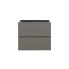 Alice-24W-102,Wall mount cabinet WITHOUT basin, Gray color, with two drawers