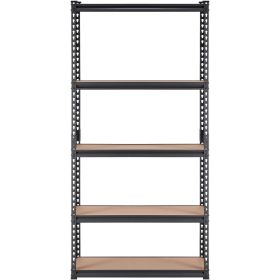 VEVOR Storage Shelving Unit, 5-Tier Adjustable, 2000 lbs Capacity, Heavy Duty Garage Shelves Metal Organizer Utility Rack, Black, 36" L x 18" W x 72"