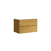 Alice30-106, Wall mount cabinet WITHOUT basin, Natural oak color, with two drawers