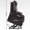 Up to 350lbs Okin Motor Power Lift Recliner Chair for Elderly, Heavy Duty Motion Mechanism with 8-Point Vibration Massage and Lumbar Heating, Two Cup