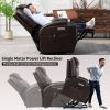 Up to 350lbs Okin Motor Power Lift Recliner Chair for Elderly, Heavy Duty Motion Mechanism with 8-Point Vibration Massage and Lumbar Heating, Two Cup