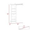 Lenox 1-Drawer 4-Shelf Closet System Black Wengue