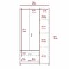 Rowaton 2-Drawer 3-Door Armoire Black Wengue