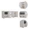 Superior 150 Wall Cabinet With Glass; Four Interior Shelves; Two Double Door -White