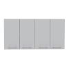 120 Wall Cabinet ; Four Doors; Two Cabinets; Two Shelves -White