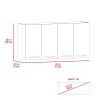120 Wall Cabinet ; Four Doors; Two Cabinets; Two Shelves -White