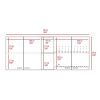 Portofino 150 Wall Cabinet; Double Door; Two External Shelves; Two Interior Shelves -Black