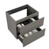 Alice-24W-102,Wall mount cabinet WITHOUT basin, Gray color, with two drawers