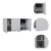 Stockton Rectangle Four Swing Doors Wall Cabinet White