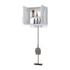 Carmelita 2-Door 2-Shelf Wall Storage Cabinet with Hangers White