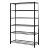 6-Tier Heavy Duty Wire Shelving Unit Black Capacity 3600 lbs