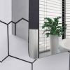 kleankin 18'' x 26''/46cm x 66cm Wall Mount Bathroom Medicine Cabinet Mirror Sliding Door with 3-Tier Storage Shelf, Stainless Steel, for Living Room