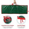 2Pcs Christmas Wrapping Paper Storage Containers Foldable Water Resistant Gift Wrap Organizer with Pockets Handles for Ribbon Card Bows Gift Bag Under