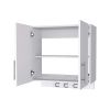 Carmelita 2-Door 2-Shelf Wall Storage Cabinet with Hangers White