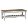 Antique White Bench