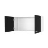 Brookeline Rectangle 2-Door Wall Cabinet Carbon Espresso