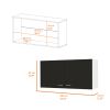 Brookeline Rectangle 2-Door Wall Cabinet Carbon Espresso