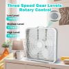 InfiniPower 20'' Box Fan, 3-Speed Cooling Table Fan with Aerodynamic Shaped Fan Blades, Convenient Carry Handle and Safety Grills, For Home Office Col