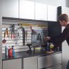 Nova Series Wood Base Drawer Wall Mounted Garage Cabinet in Metallic Gray