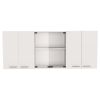 Shelton 59-inch Two Center Glass Doors Wall Cabinet White