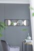 47.2" Eclectic Styling Metal Beaded Black Wall Mirror with Contemporary Design for Bedroom,Liveroom & Entryway