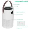 Portable Anion Air Purifier Electronic Air Sterilization with 4 Modes Night Light Max 215.3Sq.ft Air Cleaner with Handle for Home Office Car Air Quali