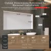 60" x 30" Black Medicine Cabinets with Mirror Recessed or Surface Wall-Mounted Aluminum Alloy Vanity Mirror with Storage