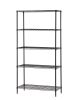 Hyper Tough 5 Tier Wire Shelf; Black; 1750 lb Capacity