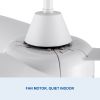 42 In Intergrated LED Ceiling Fan Lighting with White ABS Blade