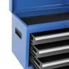 Tool Chest, 5-Drawer Rolling Tool Storage Cabinet with Detachable Top Tool Box, Liner, Universal Lockable Wheels, Adjustable Shelf, Locking Mechanism,