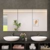 60" x 30" Black Medicine Cabinets with Mirror Recessed or Surface Wall-Mounted Aluminum Alloy Vanity Mirror with Storage