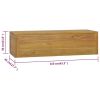 Wall-mounted Bathroom Cabinet 43.3"x17.7"x11.8" Solid Wood Teak