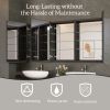 60" x 30" Black Medicine Cabinets with Mirror Recessed or Surface Wall-Mounted Aluminum Alloy Vanity Mirror with Storage