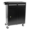 Rolling Garage Workshop Organizer Detachable 5 Drawer Tool Chest with Large Storage Cabinet and Adjustable Shelf, Black