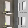 60" x 30" Black Medicine Cabinets with Mirror Recessed or Surface Wall-Mounted Aluminum Alloy Vanity Mirror with Storage