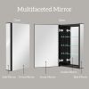 60" x 30" Black Medicine Cabinets with Mirror Recessed or Surface Wall-Mounted Aluminum Alloy Vanity Mirror with Storage